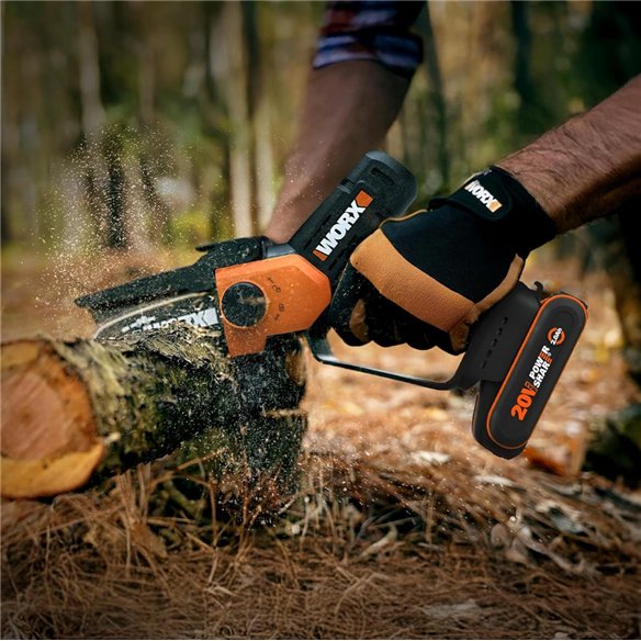 WORX WG326E Motosierra a batería 20V, espada 12 cm