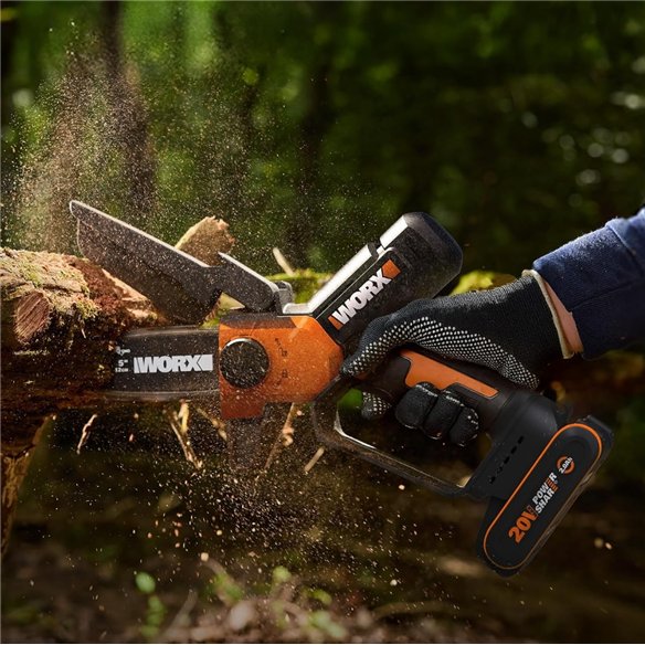 WORX WG326E Motosierra a batería 20V, espada 12 cm