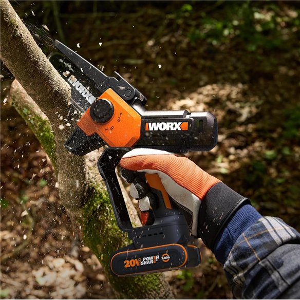WORX WG326E Motosierra a batería 20V, espada 12 cm