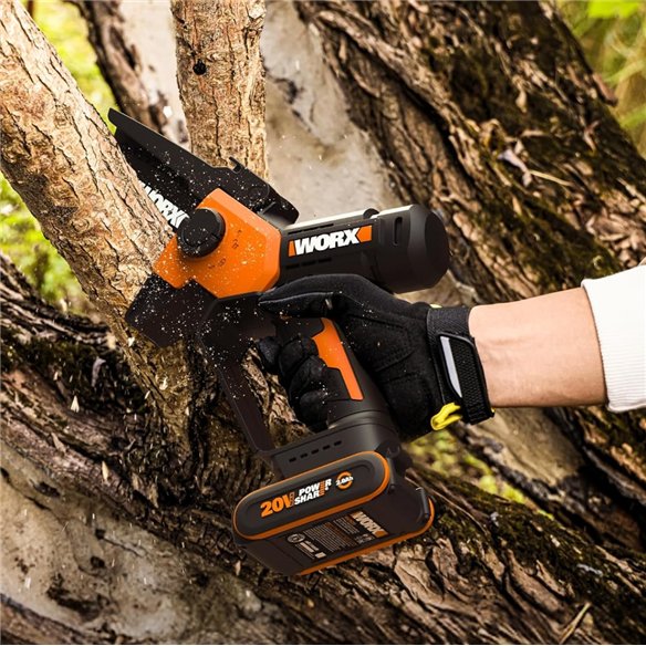 WORX WG326E Motosierra a batería 20V, espada 12 cm