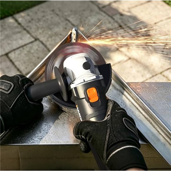 WORX WX807 Amoladora angular a batería 20V, 125 mm, 6 velocidades, con batería 4,0 Ah