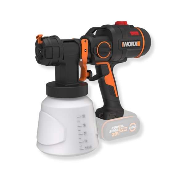 WORX WX020.9 Pulverizador de pintura a batería 20V, 20 kPa, sin batería ni cargador