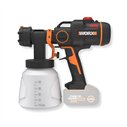 WORX WX020.9 Pulverizador de pintura a batería 20V, 20 kPa, sin batería ni cargador