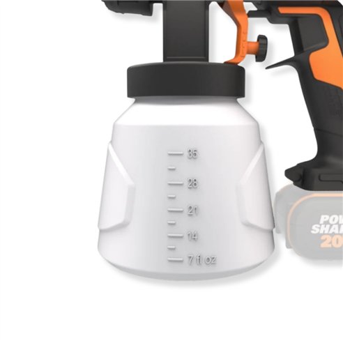 WORX WX020.9 Pulverizador de pintura a batería 20V, 20 kPa, sin batería ni cargador