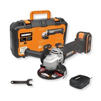 WORX WX808 Amoladora angular a batería 20V 115 mm con batería 4,0 Ah y cargador