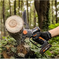 Sierra de poda a batería Brushless 20V 15 cm WORX | WG327E | Con batería 2,0 Ah y cargador 2