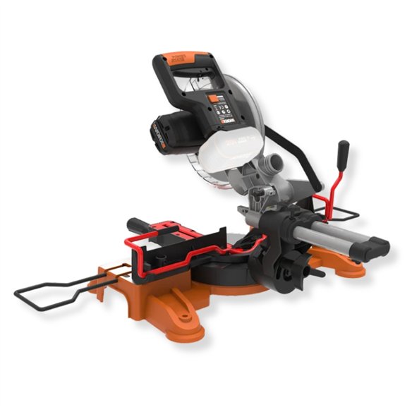 Ingletadora telescópica a batería 20V 220 mm con guía láser WORX | WX845.9 | Sin batería ni cargador
