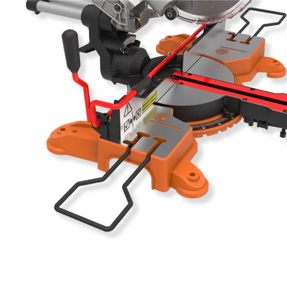Ingletadora telescópica a batería 20V 220 mm con guía láser WORX | WX845.9 | Sin batería ni cargador