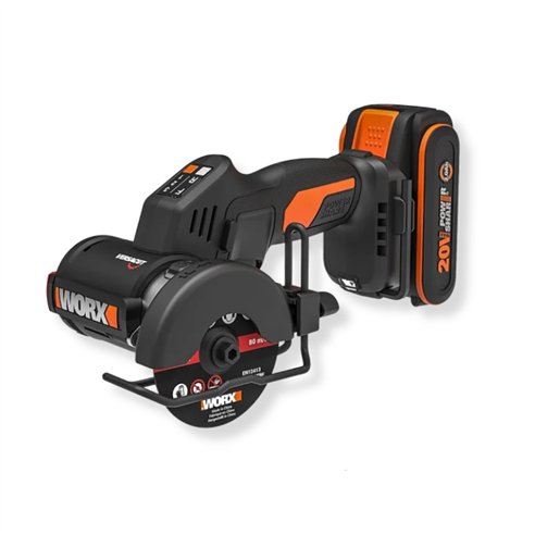 Mini amoladora de corte Brushless 20V 76 mm WORX | WX805 | Batería 2 Ah y cargador