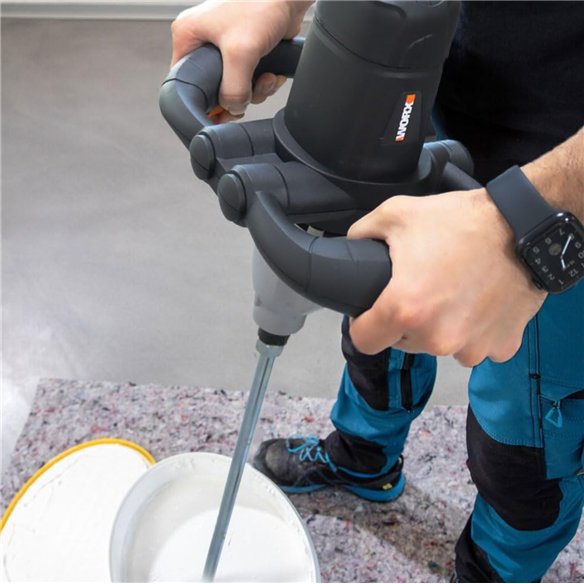WORX WX598 Mezclador Eléctrico 1600W M14, Varilla 160 mm, 2 Velocidades