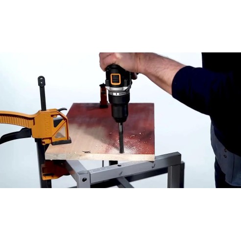 Taladro Percutor Brushless 20V 60 Nm WORX | WT350.1 | 2 baterías 2 Ah + 30 accesorios y maletín