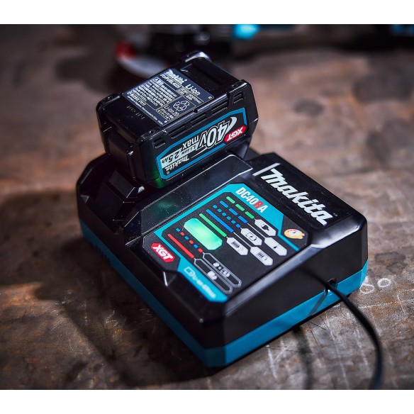 Chargeur rapide de batteries Makita DC40RA - 40Vmax - Ventilateurs de refroidissement - Charge en 22-50 min