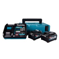 Kit d'alimentation Makita 191J97-1 - 2 batteries 4,0 Ah et chargeur rapide - Coffret Makpac 2
