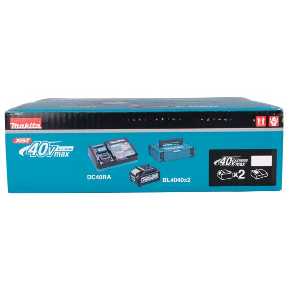Kit d'alimentation Makita 191J97-1 - 2 batteries 4,0 Ah et chargeur rapide - Coffret Makpac