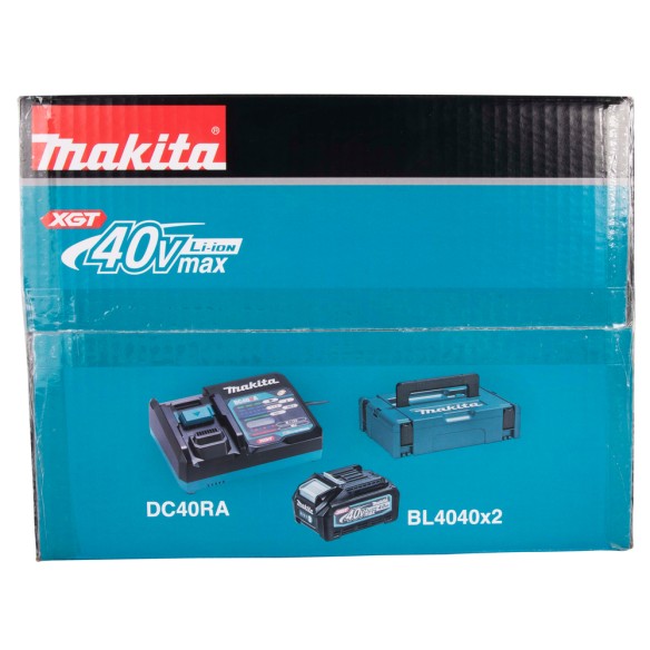 Kit d'alimentation Makita 191J97-1 - 2 batteries 4,0 Ah et chargeur rapide - Coffret Makpac