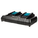 Chargeur double rapide Makita 196933-6 - 14,4V et 18V - Charge en 15-55 min - Ventilateur intégré