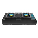 Chargeur double rapide Makita 196933-6 - 14,4V et 18V - Charge en 15-55 min - Ventilateur intégré