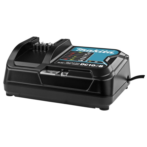 Chargeur rapide 12V Makita DC10SB - Charge en 30 min, protection contre la surcharge et la surchauffe