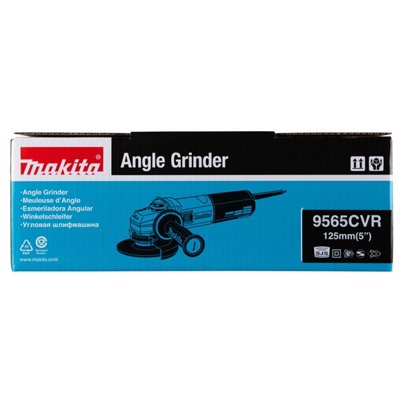 Meuleuse Makita 9565CVR - 125 mm - 1.400 W - Vitesse variable, système anti-redémarrage