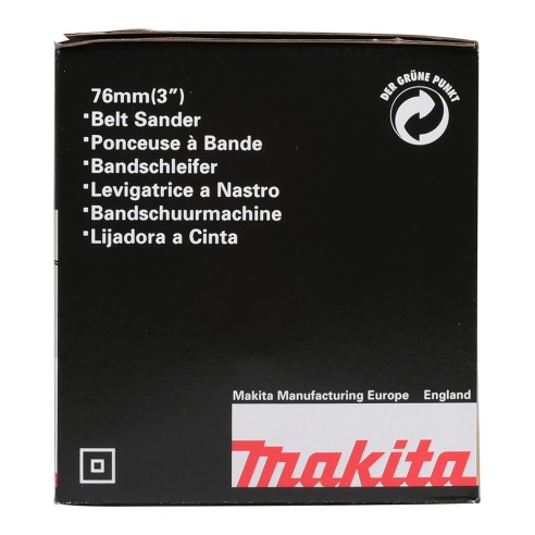 Ponceuse à bande Makita 9911 - 650 W, vitesse variable 75-270 m/min, filtre à poussière inclus
