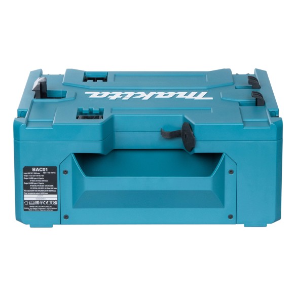 Convertisseur de courant Makita BAC01 - 1400 W, double isolation, 2 prises AC et USB