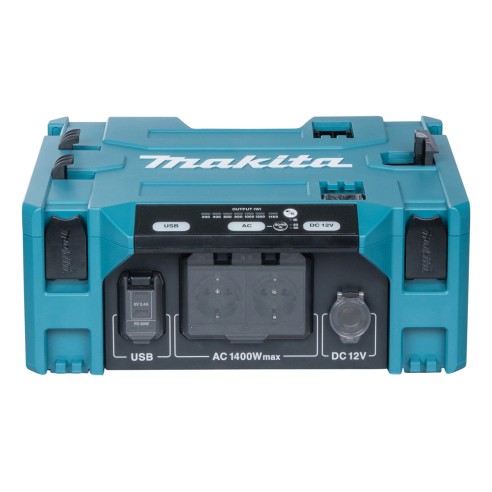 Convertisseur de courant Makita BAC01 - 1400 W, double isolation, 2 prises AC et USB