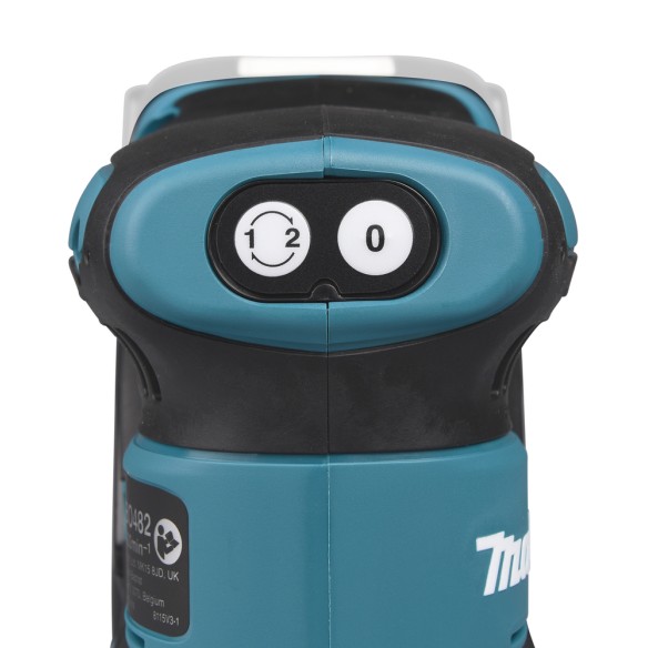 Ponceuse orbitale Makita DBO482RTJ - 18V, frein électrique, collecte de poussière, poignée ergonomique