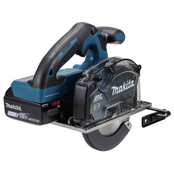 Coupeur de métal Makita DCS553RTJ - 18V, moteur sans balais, 150 mm, coupe rapide et sans étincelles