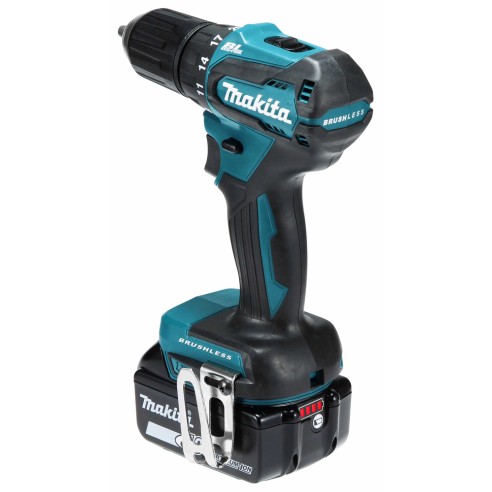 Perceuse visseuse Makita DDF483RFE - 18V, moteur sans balais, 2 vitesses, lumière LED