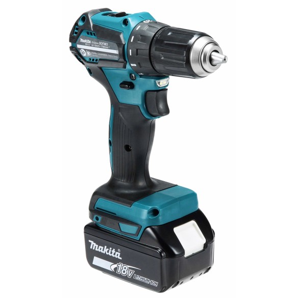 Perceuse visseuse Makita DDF483RFE - 18V, moteur sans balais, 2 vitesses, lumière LED