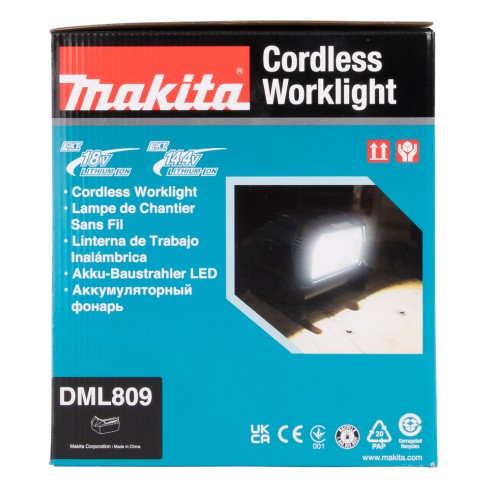 Projecteur de travail Makita DEADML809 - LED 96 unités - 3800 lx - 14,4V/18V batterie LXT®