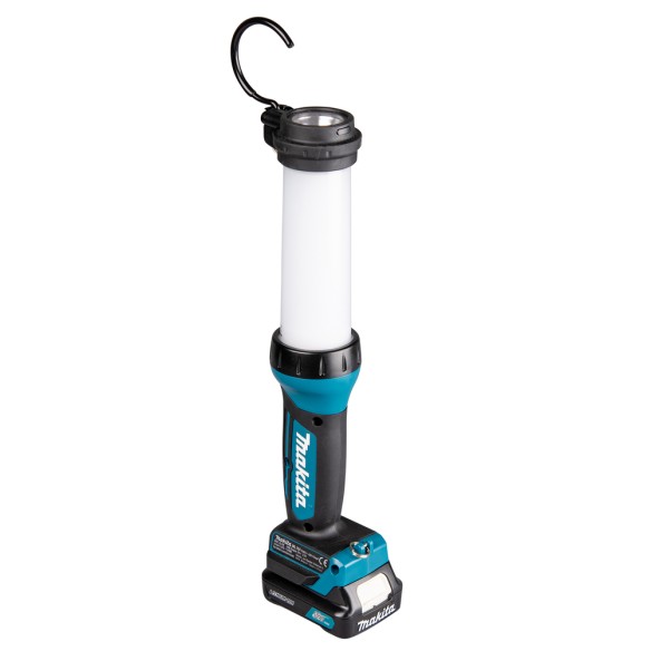 Lampe LED tubulaire Makita DEBML104 - 12Vmax, 340 lx, 3 modes d'éclairage, connexion USB
