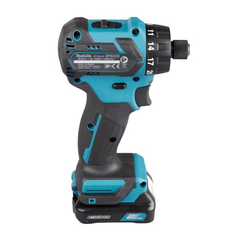 Perceuse Visseuse 12V Makita DF032DSAE - Moteur sans balais, 35 Nm, lumière LED, 2 batteries 2,0Ah