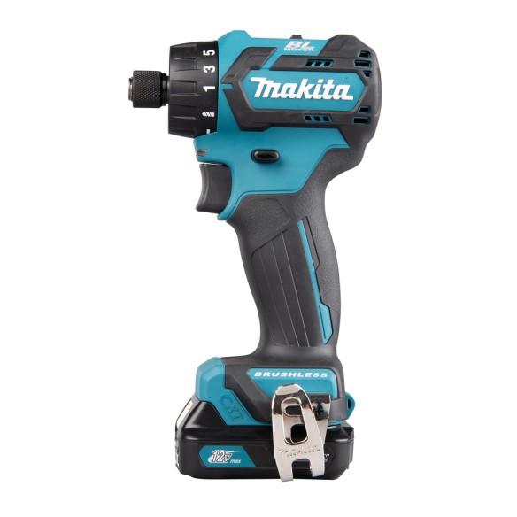 Perceuse Visseuse 12V Makita DF032DSAE - Moteur sans balais, 35 Nm, lumière LED, 2 batteries 2,0Ah