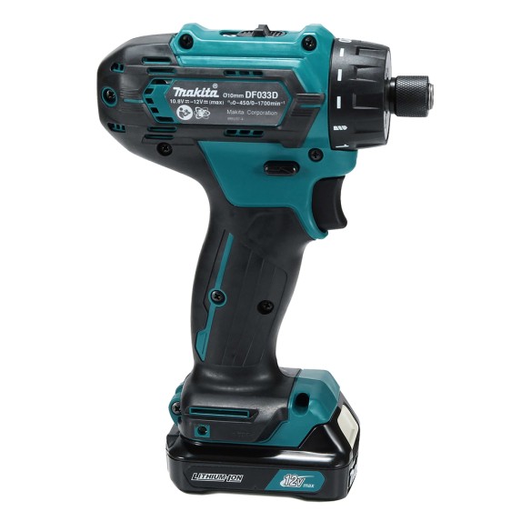Perceuse Visseuse Makita DF033DSAE 12V - Moteur BL sans balais - 2 vitesses et lumière LED