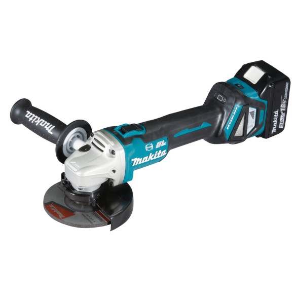 Mini meuleuse Makita DGA513RTJ - 125 mm - 18V - Moteur sans balais, vitesse réglable