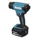Décapeur électrique Makita DHG180RT1J - 18V, 550 °C, 200 L/min, avec lumière LED et Coffret Makpac