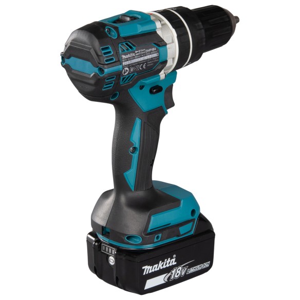Perceuse combinée Makita DHP484RTJ - 18V, 54 Nm, moteur sans balais, 2 vitesses, lumière LED