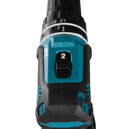 Perceuse combinée Makita DHP485RTJ - 18V, 50 Nm, moteur sans balais, 2 batteries de 5,0Ah