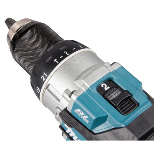 Perceuse Makita DHP489RTJ avec percussion - Moteurs sans balais - Avec deux batteries 18V 5.0Ah - Lumière LED