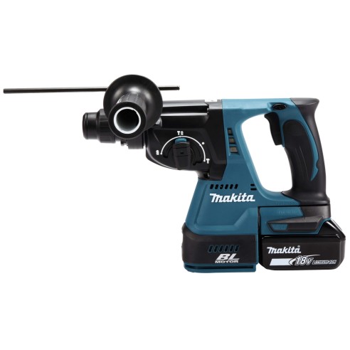 Marteau léger Makita DHR242RTJ - 18V, 2,0 J, SDS-PLUS, avec 2 batteries de 5,0Ah, Coffret Makpac