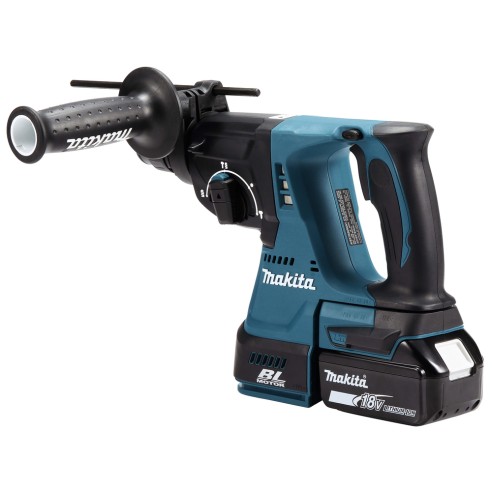Marteau léger Makita DHR242RTJ - 18V, 2,0 J, SDS-PLUS, avec 2 batteries de 5,0Ah, Coffret Makpac