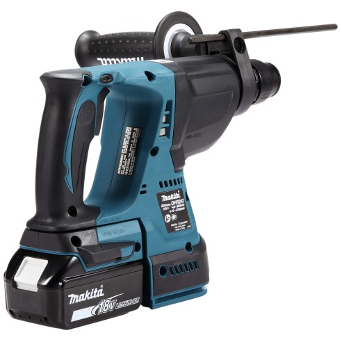 Marteau léger Makita DHR242RTJ - 18V, 2,0 J, SDS-PLUS, avec 2 batteries de 5,0Ah, Coffret Makpac
