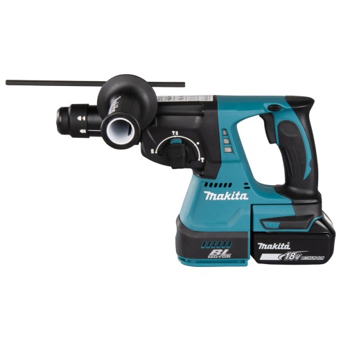 Marteau léger Makita DHR243RTJ - 18V, 2,0 J, 24 mm dans le béton, moteur sans balais