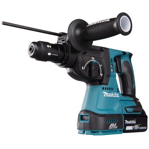 Marteau léger Makita DHR243RTJ - 18V, 2,0 J, 24 mm dans le béton, moteur sans balais
