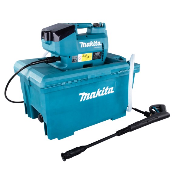Nettoyeur haute pression portable Makita DHW080ZK - 36V (18V x2) - 80 bar, réservoir d'eau 50L - Sans batteries ni chargeur
