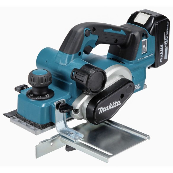 Rabot électrique Makita DKP181RTJ - 18V, 82 mm, moteur BL sans balais, système AWS