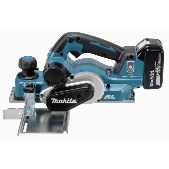 Rabot électrique Makita DKP181RTJ - 18V, 82 mm, moteur BL sans balais, système AWS