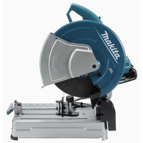 Tronçonneuse Makita DLW140PT2 - 355 mm - 36V (18V x2) - Coupe de métal précise et sécurisée - Moteur sans balais