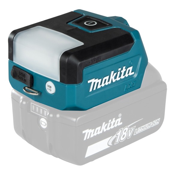 Lampe de travail à batterie Makita DML817 - 14,4V/18V - 3 modes d'éclairage, port USB